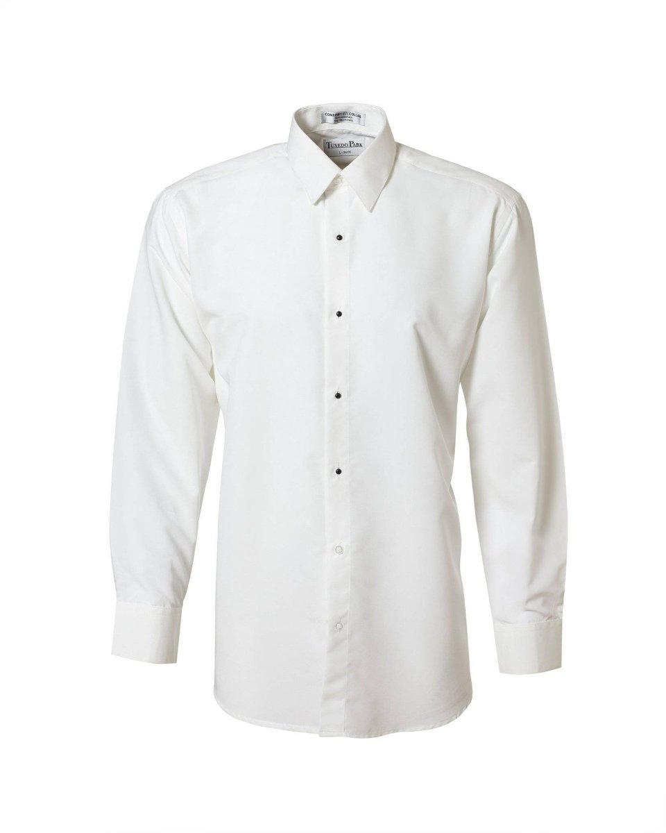 Men's Slim Fit Microfiber Tuxedo Shirts - Plain Front 