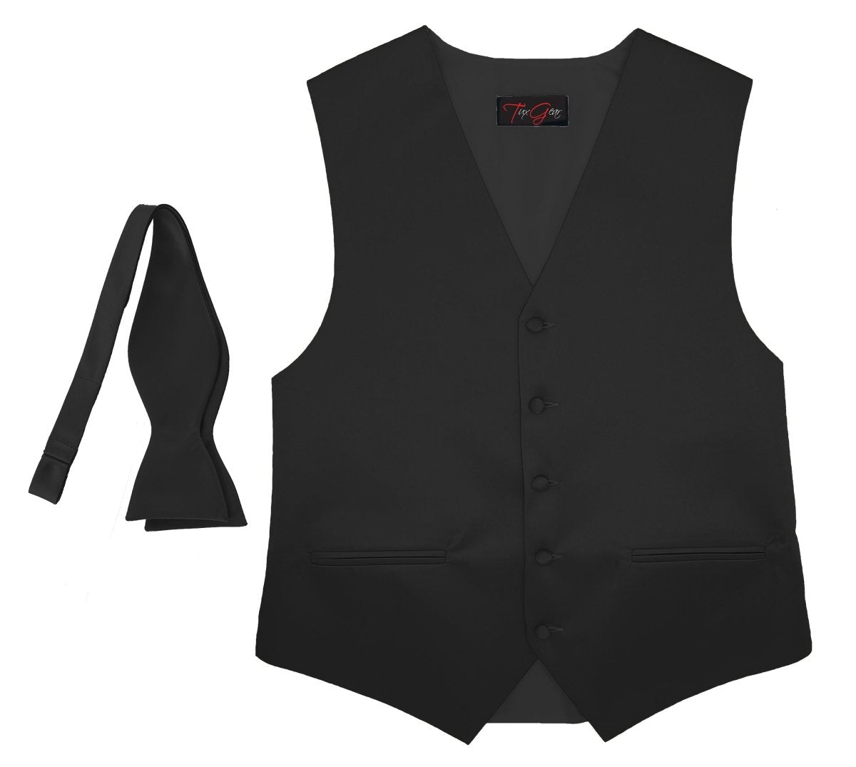 Mens Tuxedo Vest and Tie Sets Fullback Design in Popular Formal Wedding Colors - Tuxgear