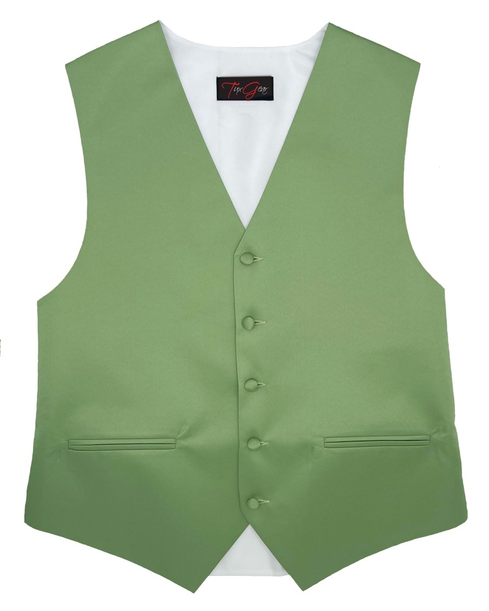 Mens Tuxedo Vest and Tie Sets Fullback Design in Popular Formal Wedding Colors - Tuxgear