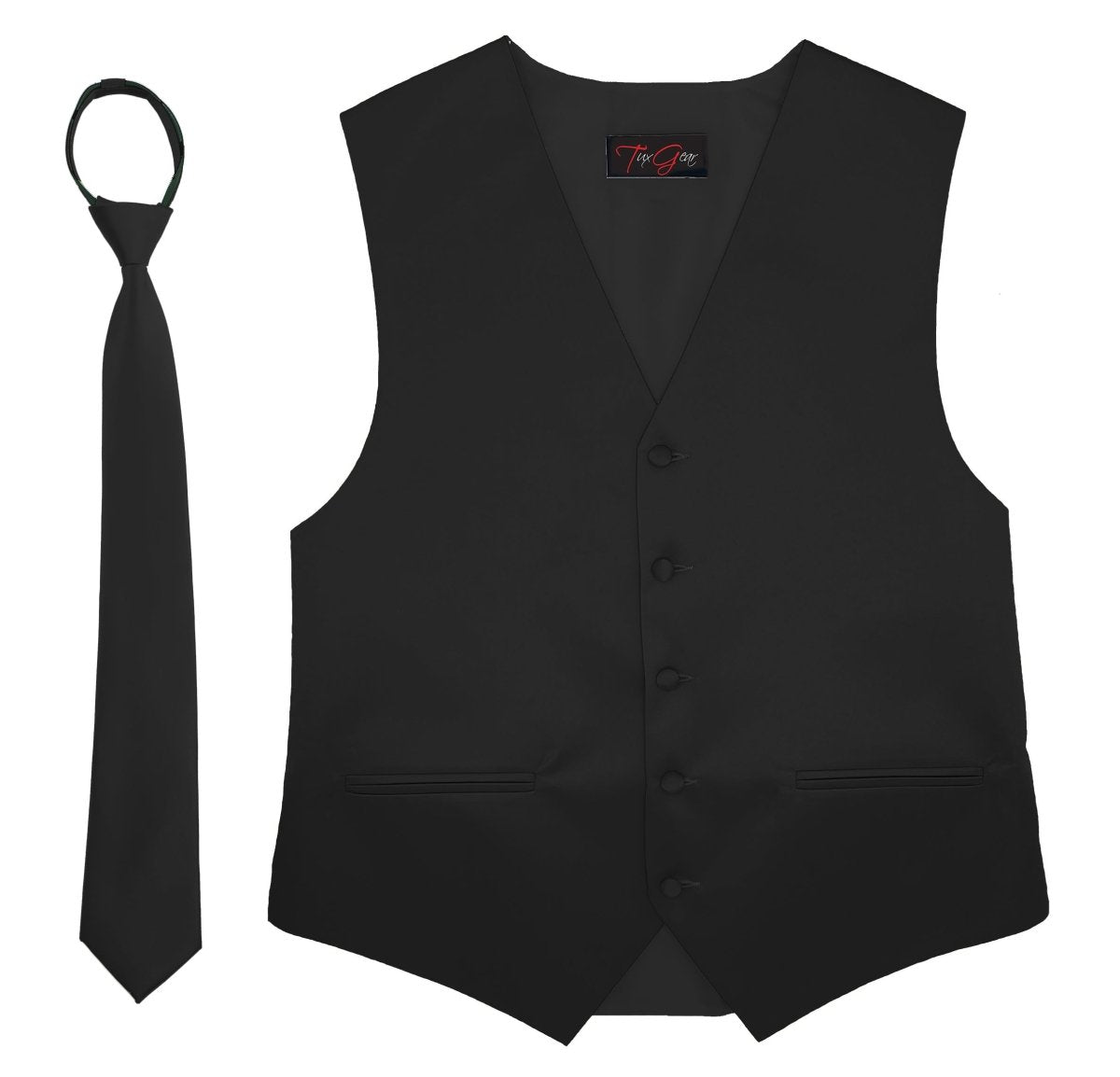 Mens Tuxedo Vest and Tie Sets Fullback Design in Popular Formal Wedding Colors - Tuxgear