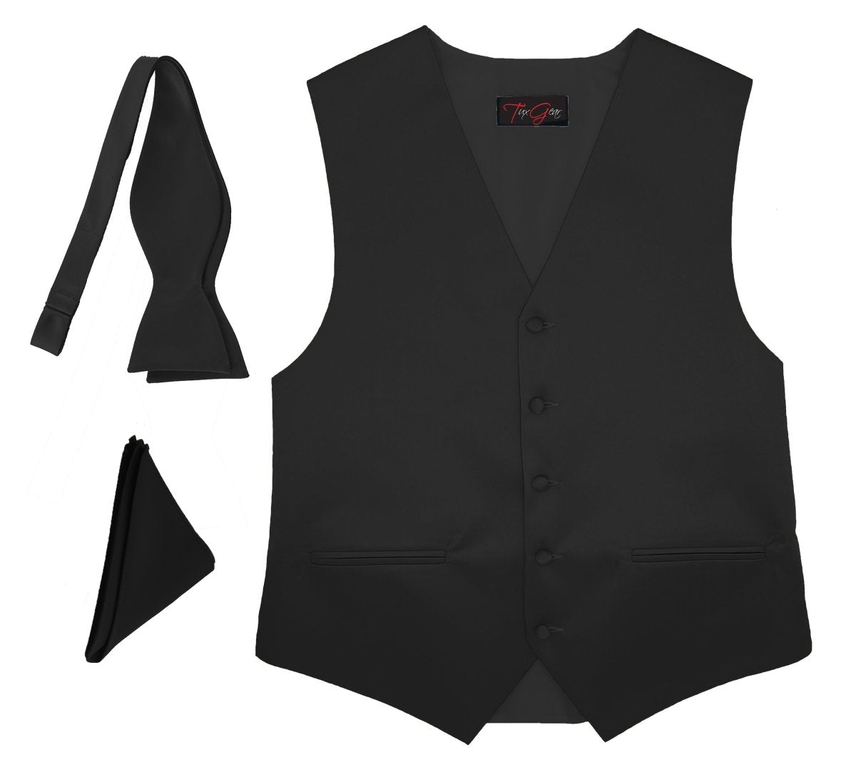 Mens Tuxedo Vest and Tie Sets Fullback Design in Popular Formal Wedding Colors - Tuxgear