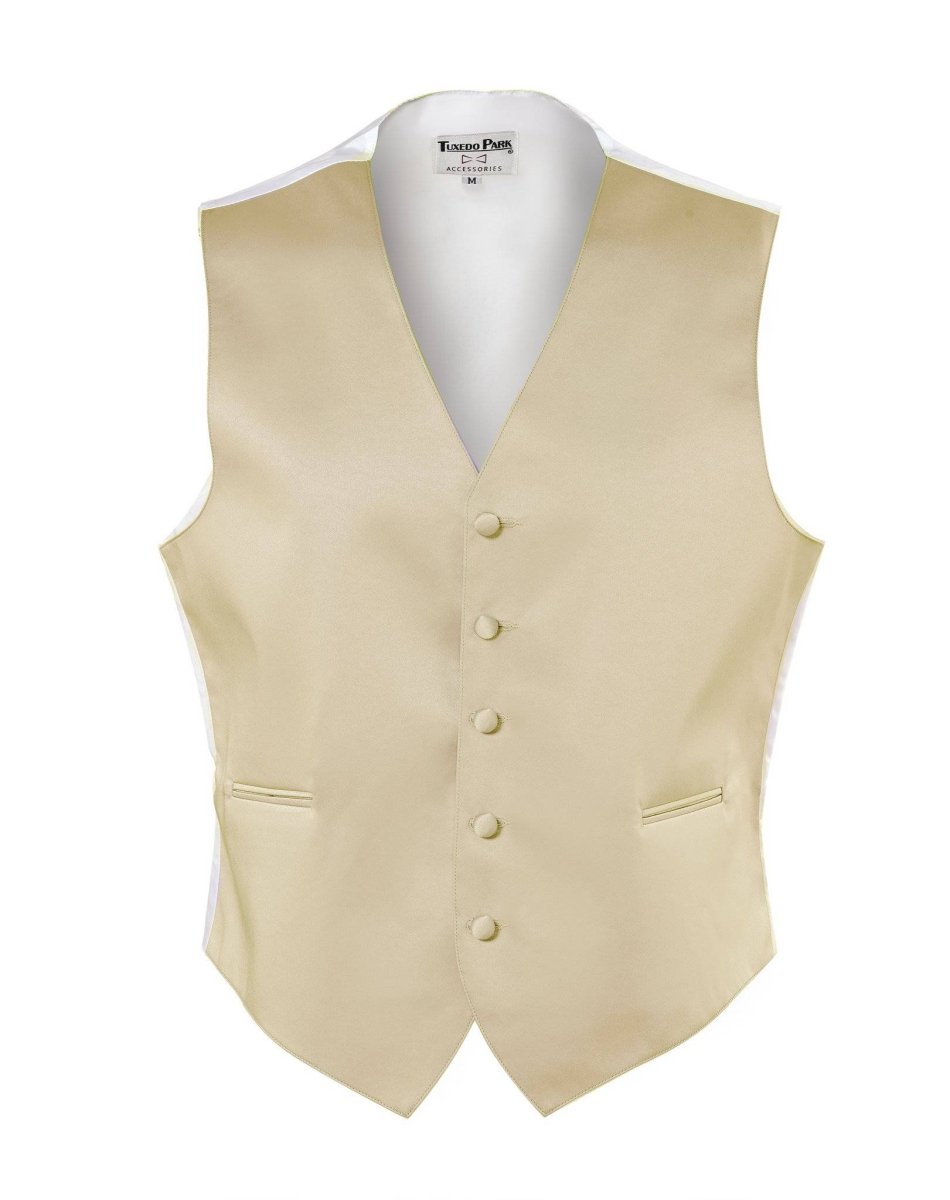 Men's Tuxedo Vest Fullback with Bow Tie - Light Colors 