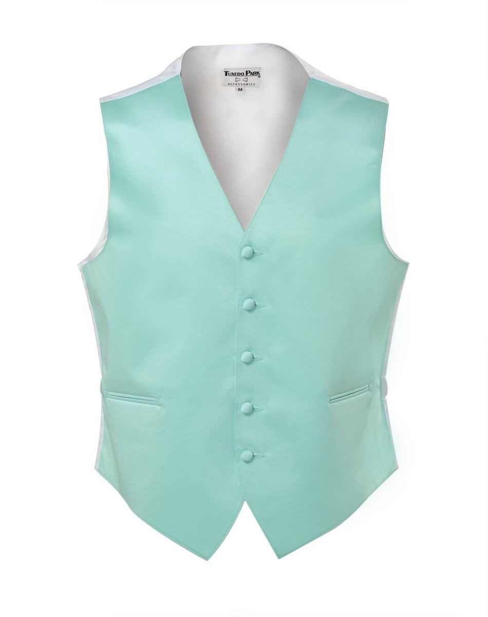 Men's Tuxedo Vest Fullback with Bow Tie - Light Colors 