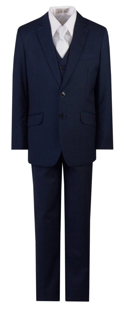 Navy Blue Slim Fit Religious Suit Neck Tie Toddlers Boys and Youth Sizes - Tuxgear