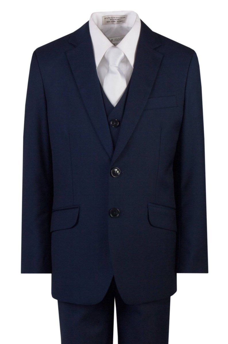 Navy Blue Slim Fit Religious Suit Neck Tie Toddlers Boys and Youth Sizes - Tuxgear