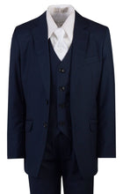Load image into Gallery viewer, Navy Blue Slim Fit Suit Communion Cross Neck Tie Boys and Youth Sizes - Tuxgear