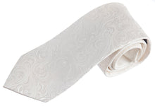 Load image into Gallery viewer, Necktie Satin Paisley Jacquard Self Tie Classic Windsor - Tuxgear