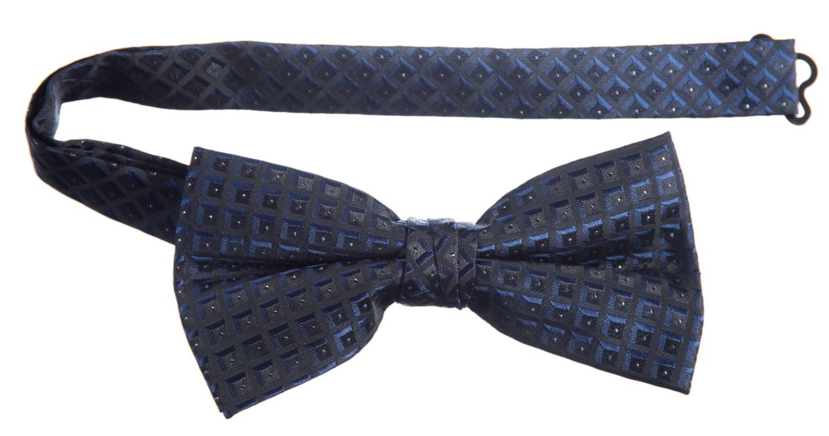 Pre - tied Adjustable Bow Tie of Satin Paisley Jacquard - Tuxgear
