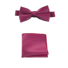 Load image into Gallery viewer, Pre-tied Bow Tie and Pocket Square Handkerchief Sets - Tuxgear