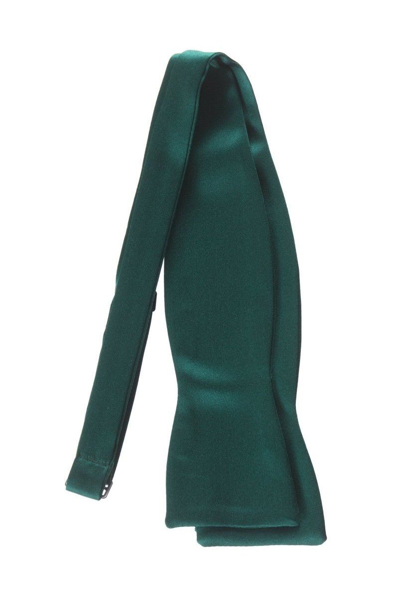 Satin Self Tie Bow Tie with Adjustable Neck Strap for Wedding Prom - Tuxgear