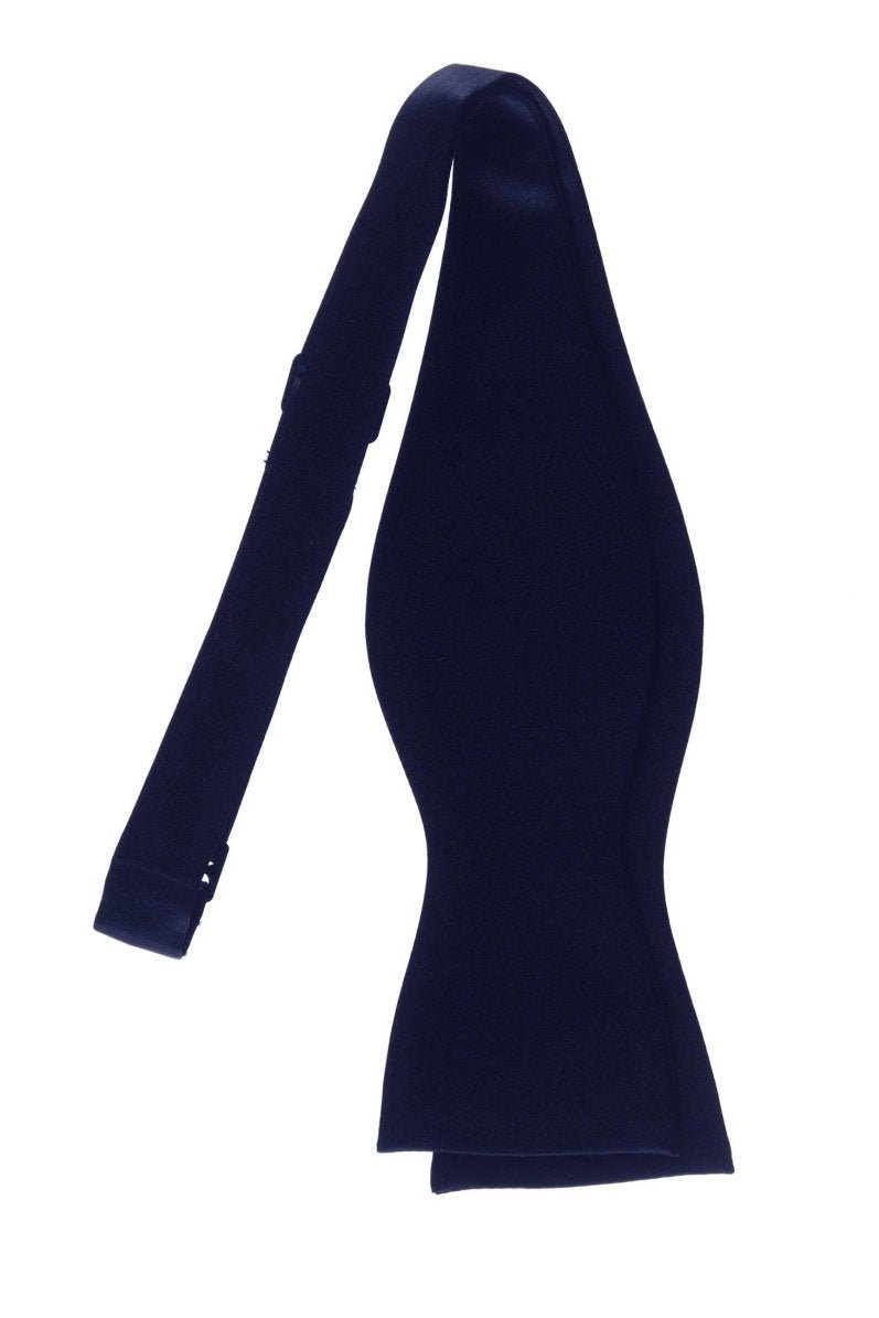 Satin Self Tie Bow Tie with Adjustable Neck Strap for Wedding Prom - Tuxgear