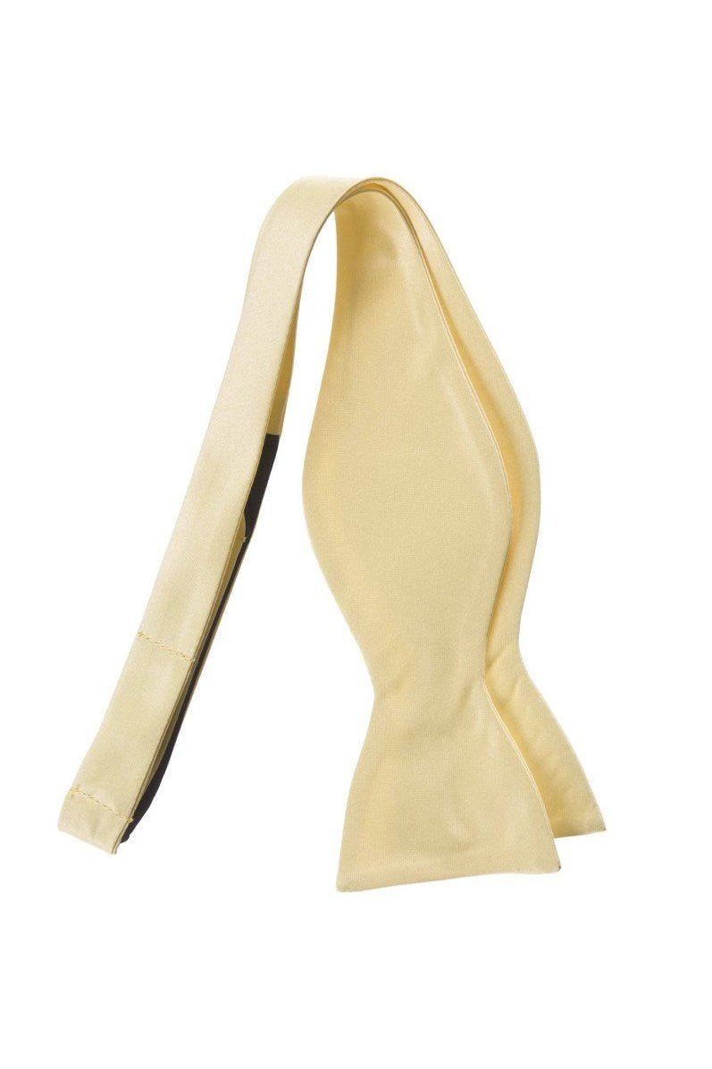 Satin Self Tie Bow Tie with Adjustable Neck Strap for Wedding Prom - Tuxgear