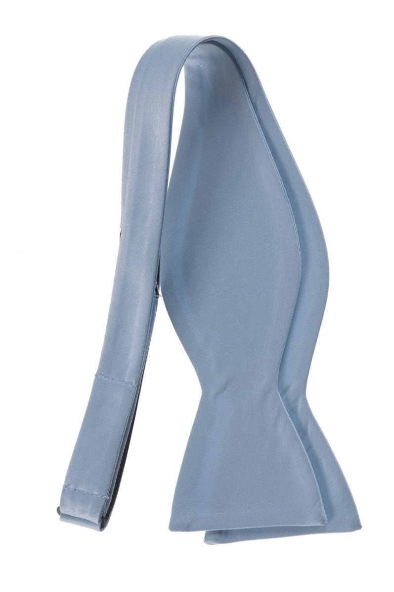 Satin Self Tie Bow Tie with Adjustable Neck Strap for Wedding Prom - Tuxgear