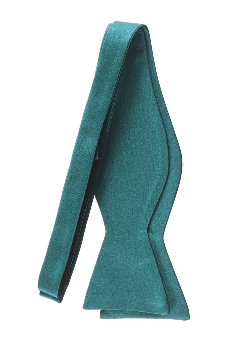 Satin Self Tie Bow Tie with Adjustable Neck Strap for Wedding Prom - Tuxgear