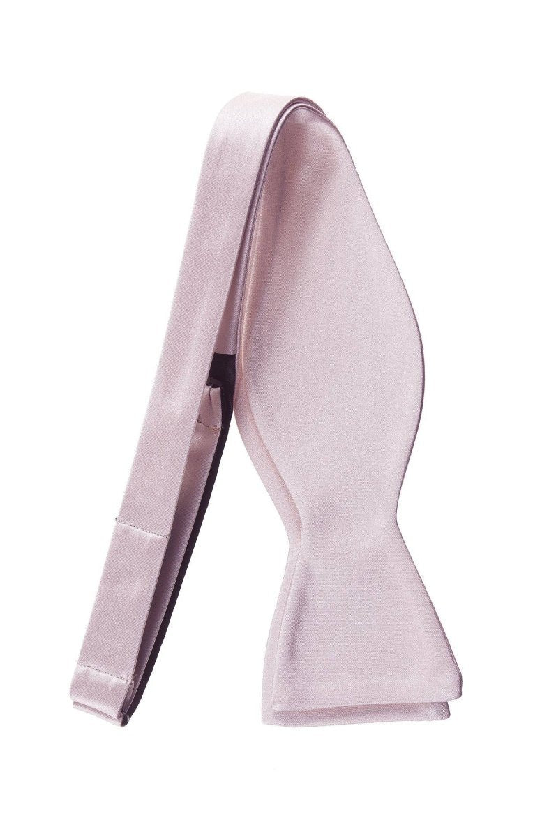 Satin Self Tie Bow Tie with Adjustable Neck Strap for Wedding Prom - Tuxgear