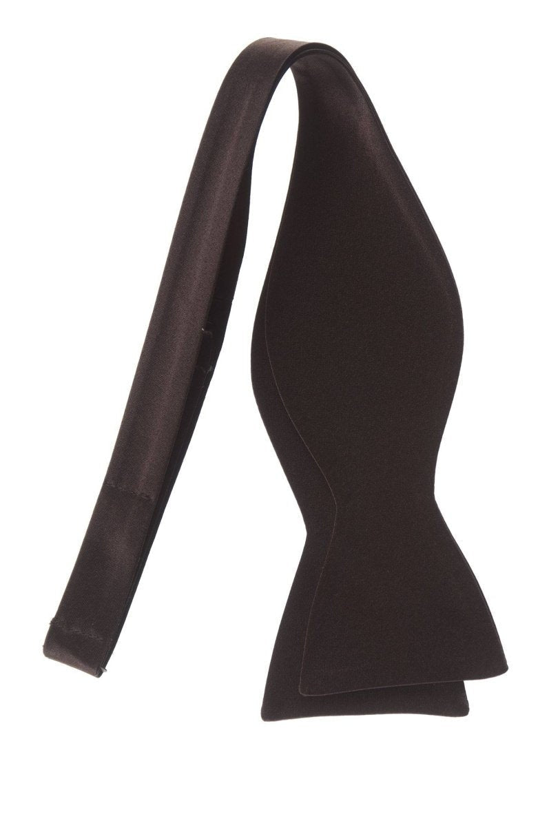 Satin Self Tie Bow Tie with Adjustable Neck Strap for Wedding Prom - Tuxgear