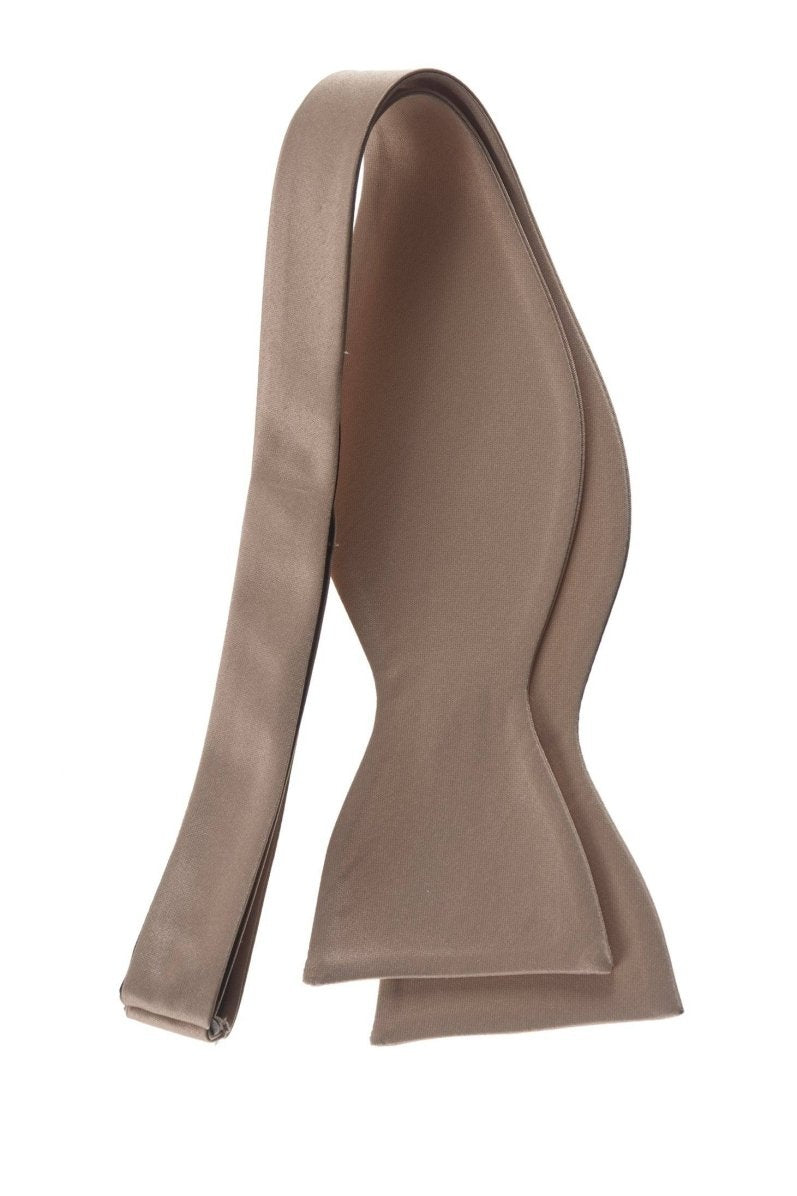 Satin Self Tie Bow Tie with Adjustable Neck Strap for Wedding Prom - Tuxgear