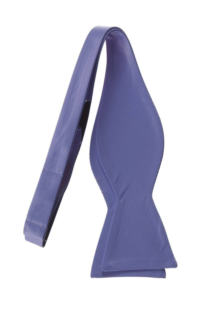 Satin Self Tie Bow Tie with Adjustable Neck Strap for Wedding Prom - Tuxgear