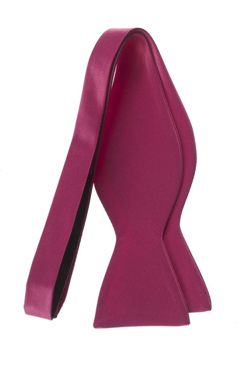 Satin Self Tie Bow Tie with Adjustable Neck Strap for Wedding Prom - Tuxgear