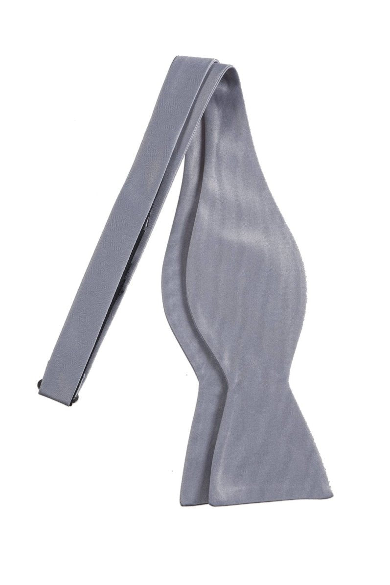 Satin Self Tie Bow Tie with Adjustable Neck Strap for Wedding Prom - Tuxgear