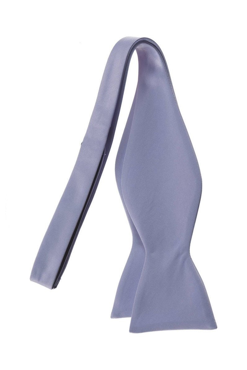 Satin Self Tie Bow Tie with Adjustable Neck Strap for Wedding Prom - Tuxgear