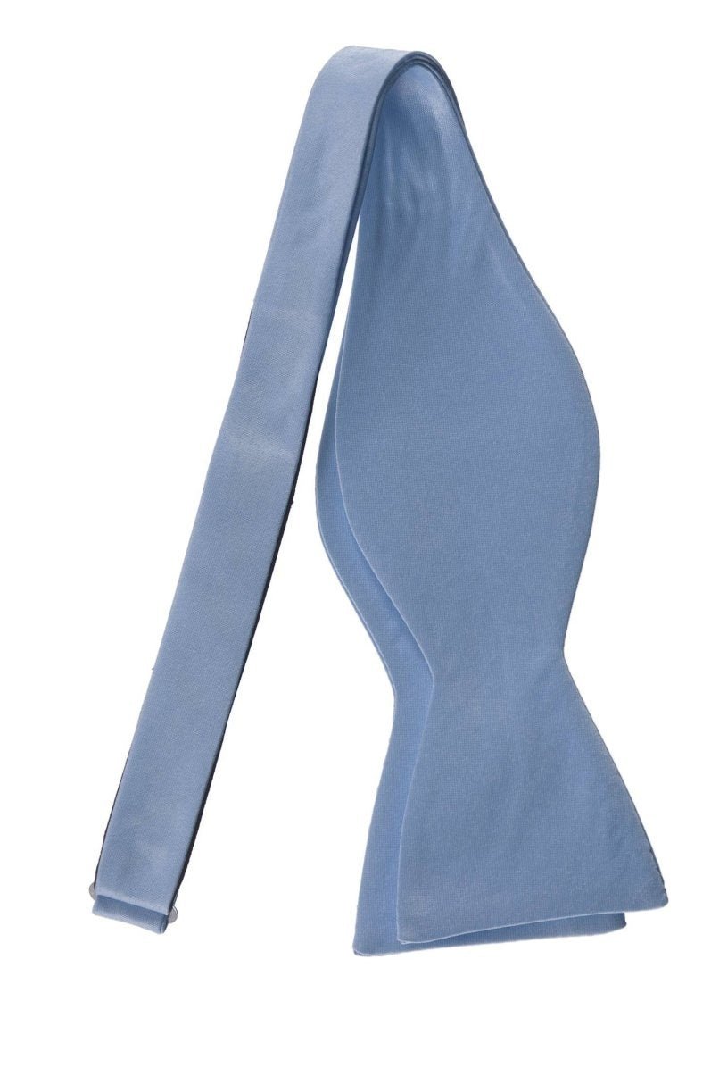 Satin Self Tie Bow Tie with Adjustable Neck Strap for Wedding Prom - Tuxgear