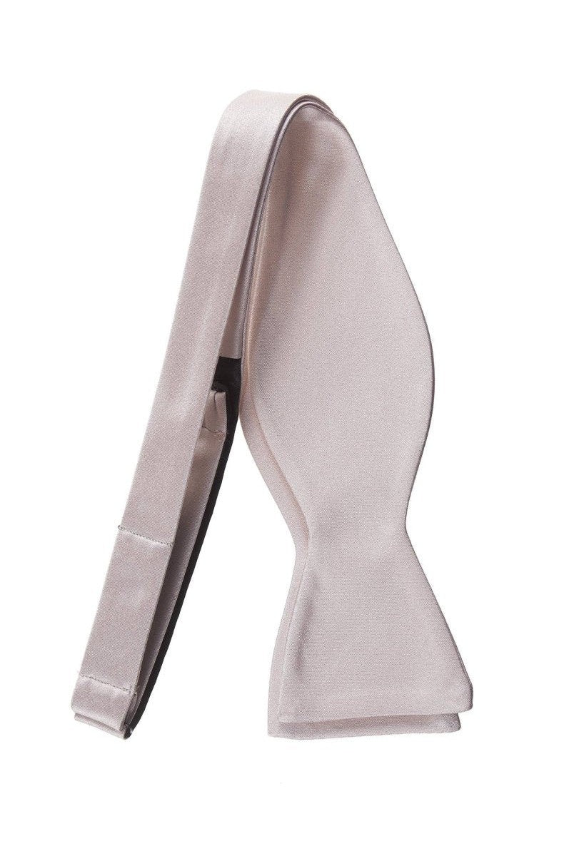 Satin Self Tie Bow Tie with Adjustable Neck Strap for Wedding Prom - Tuxgear