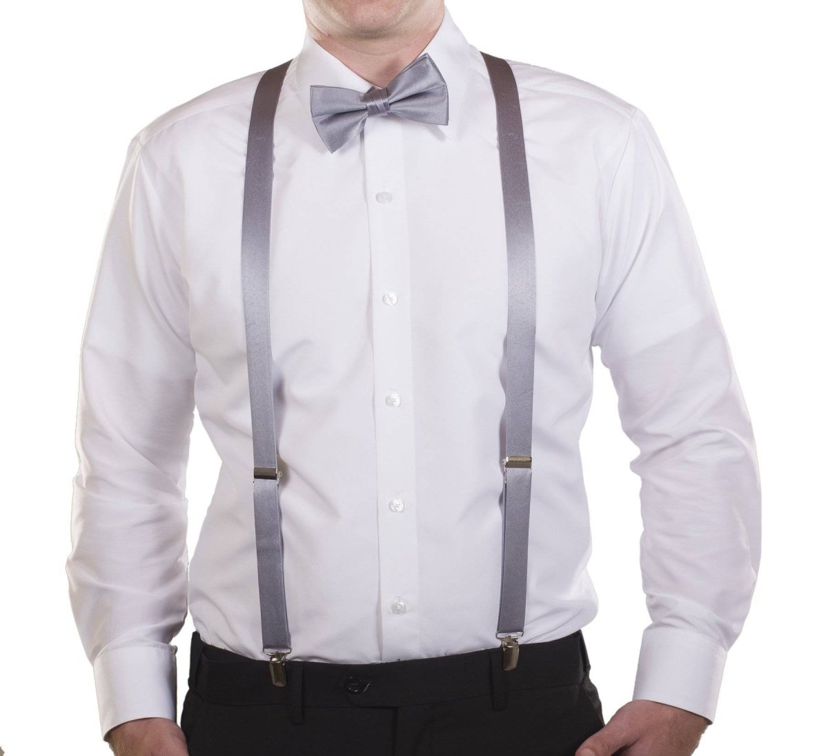 Tuxgear Satin Suspender and Bow Tie Set Combo in Men’s & Kids Sizes