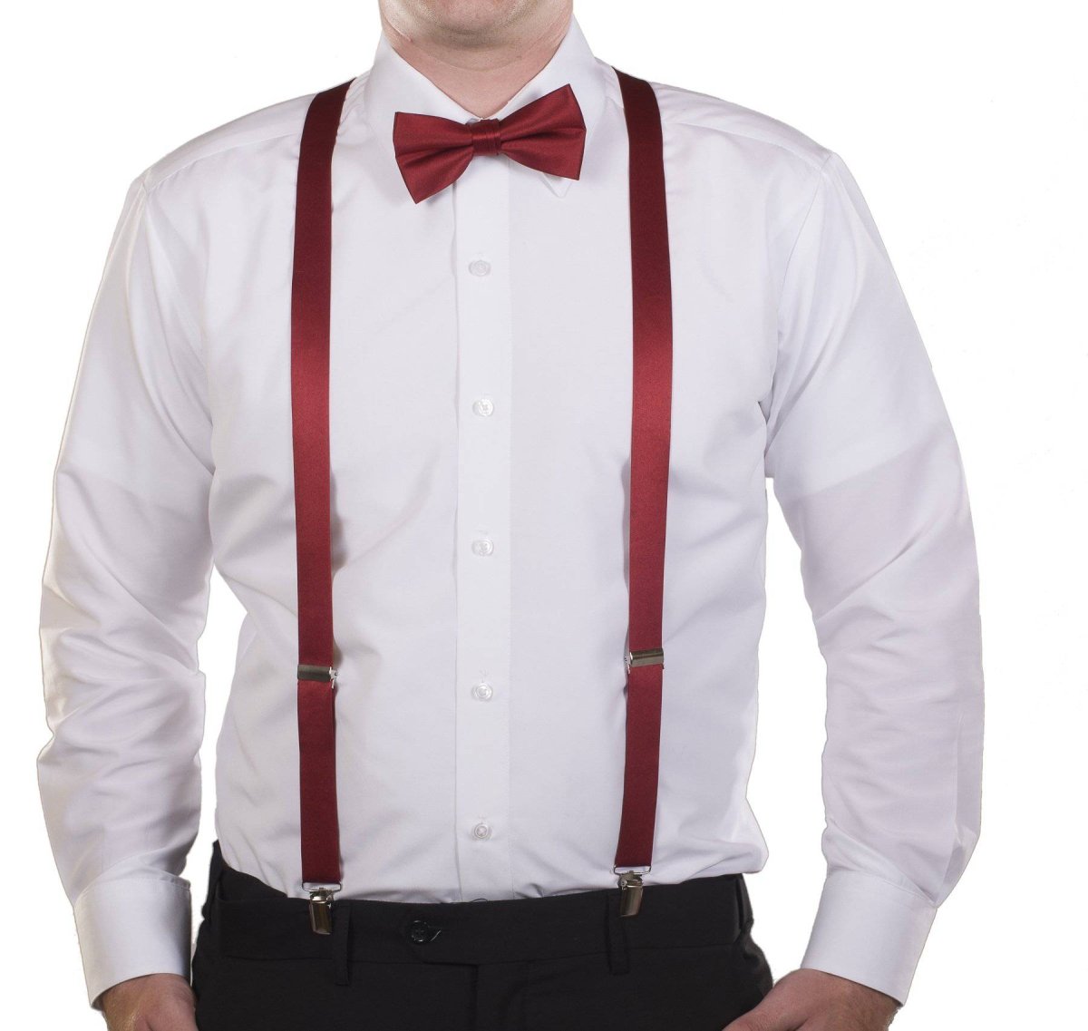 Satin Suspender and Bow Tie Set Combo in Men’s & Kids Sizes - Tuxgear
