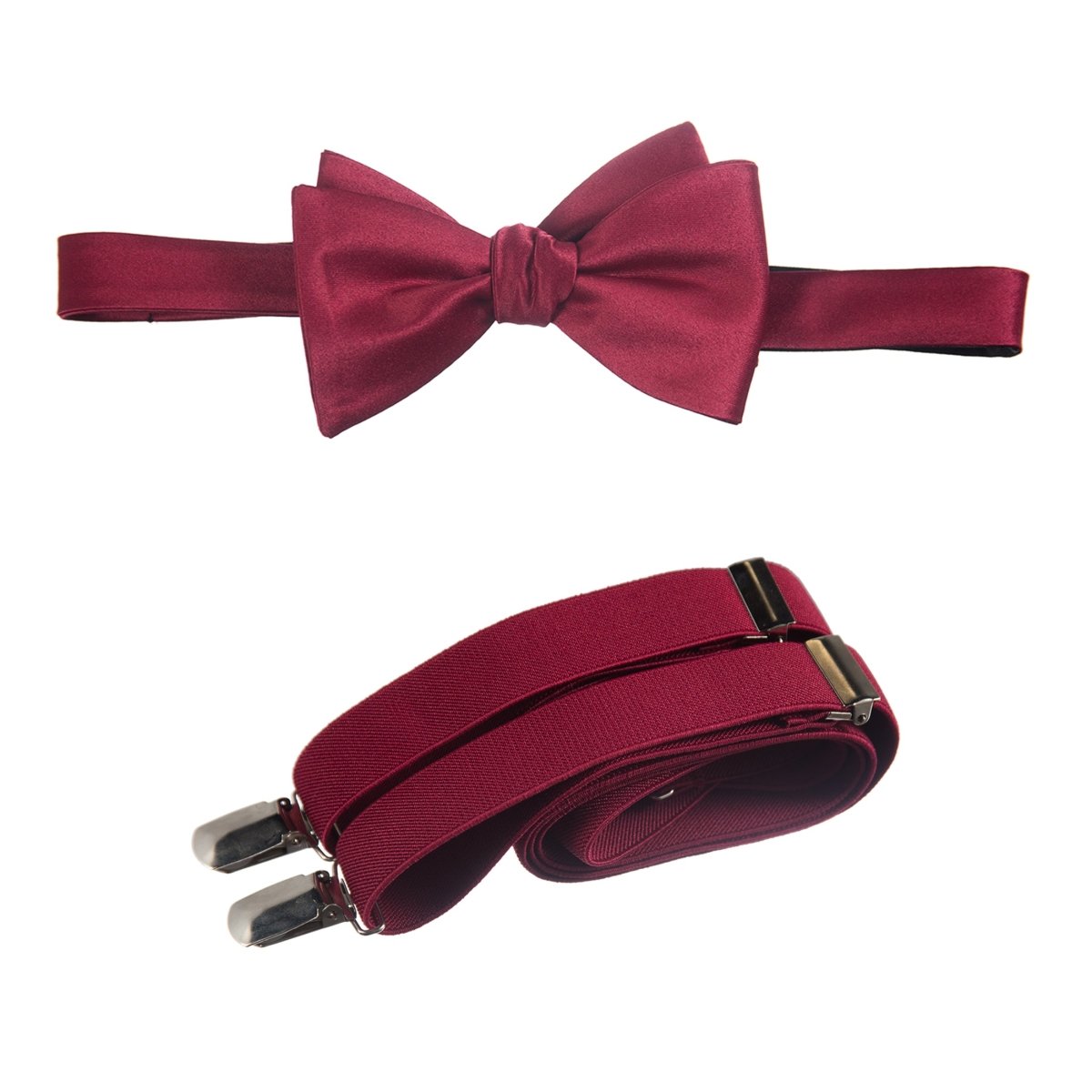 Self - Tie Bow Tie and Suspender Set for Adults - Tuxgear