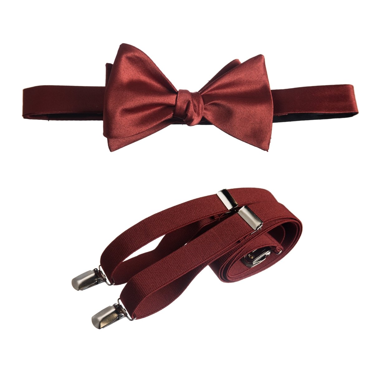 Self - Tie Bow Tie and Suspender Set for Adults - Tuxgear
