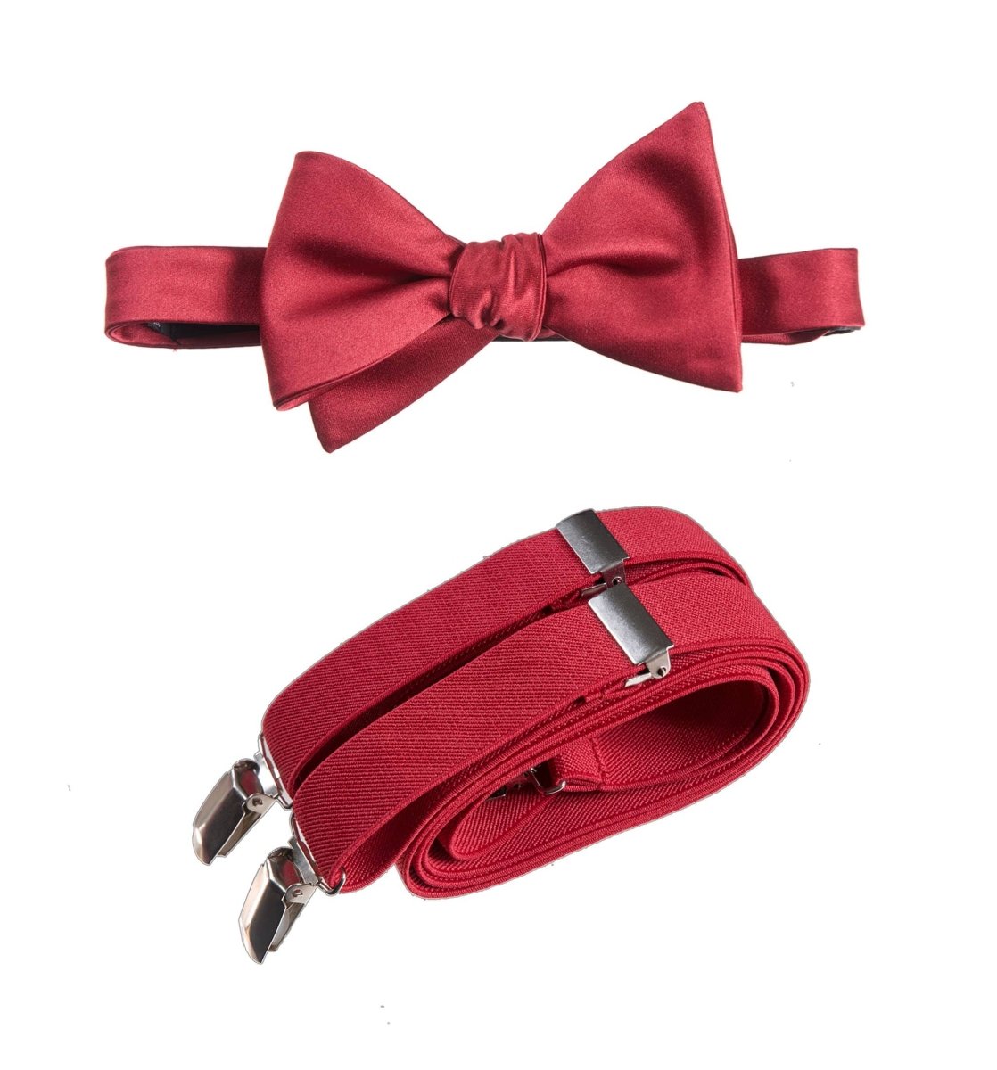 Self - Tie Bow Tie and Suspender Set for Adults - Tuxgear