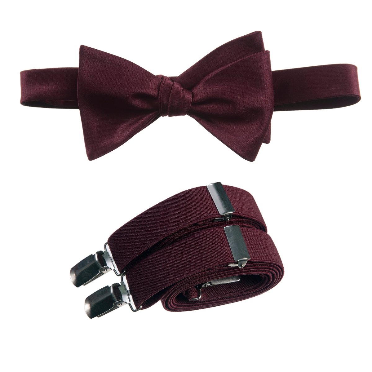 Self - Tie Bow Tie and Suspender Set for Adults - Tuxgear