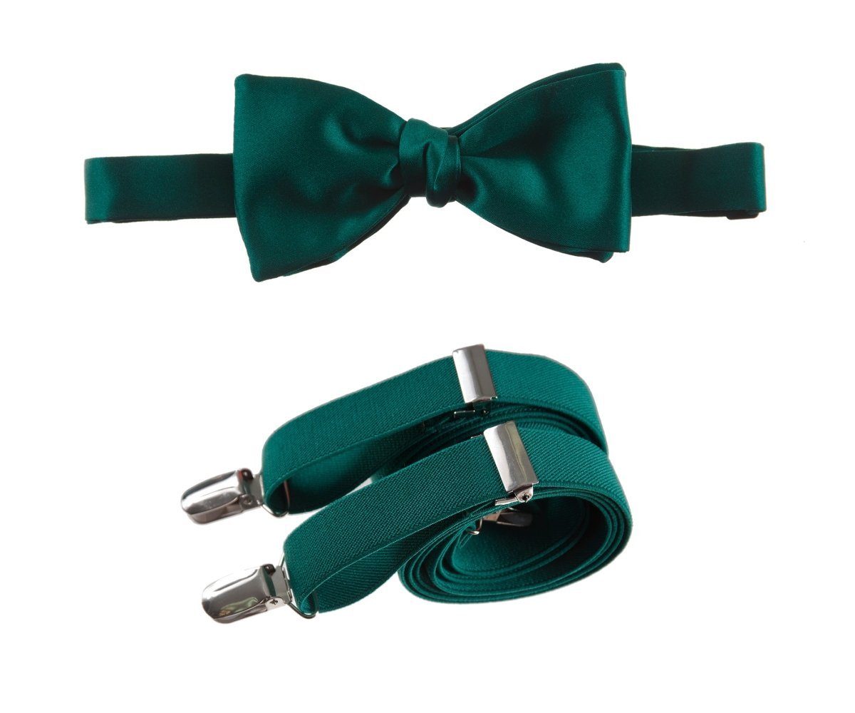Self - Tie Bow Tie and Suspender Set for Adults - Tuxgear