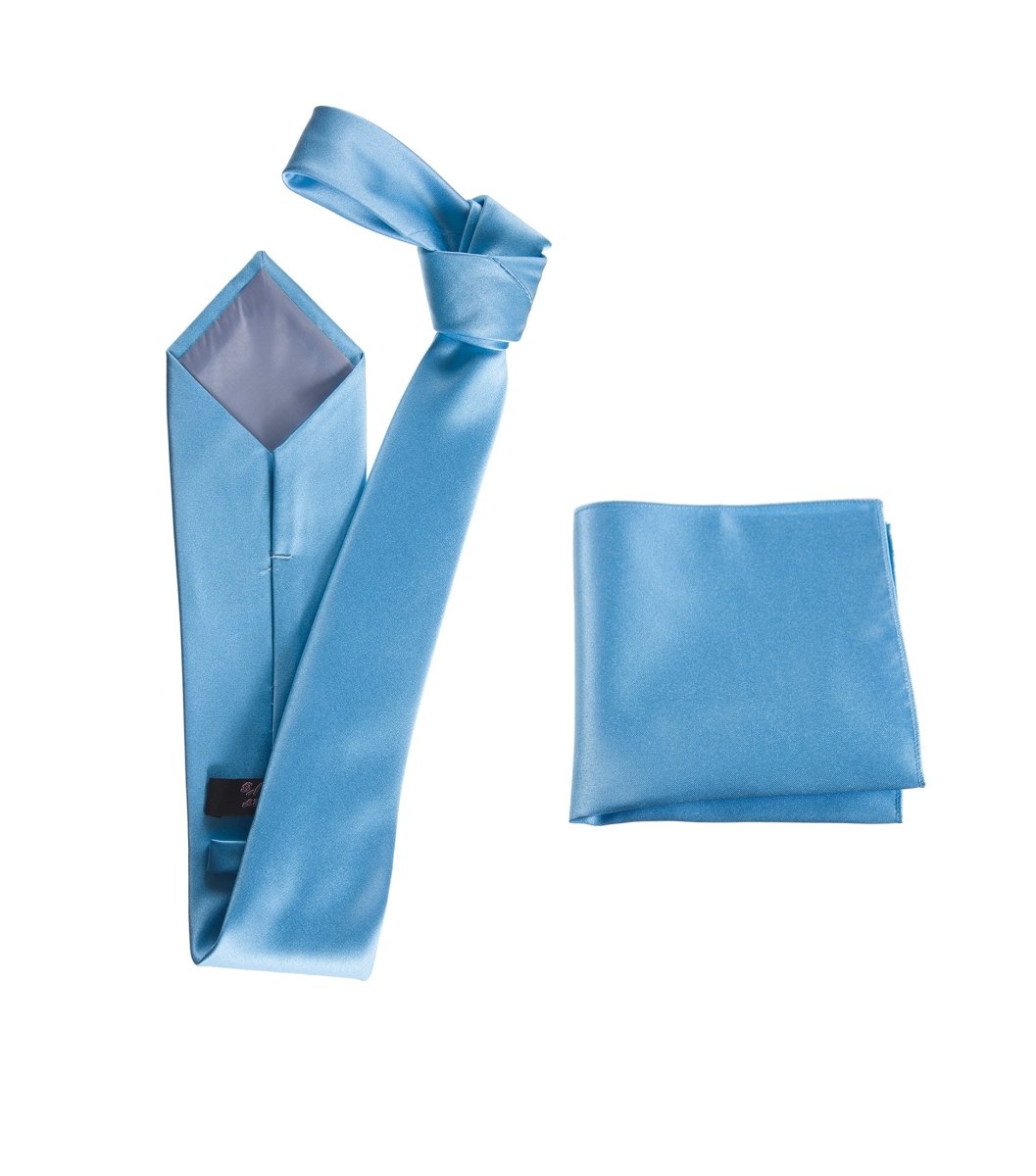 Self - Tie Windsor Necktie & Pocket Square Set | Over 30 Colors - Tuxgear