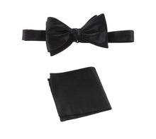 Load image into Gallery viewer, Selftie Bow Tie and Pocket Square Handkerchief Set - Tuxgear