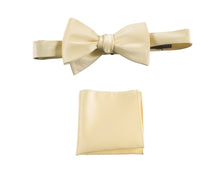 Load image into Gallery viewer, Selftie Bow Tie and Pocket Square Handkerchief Set - Tuxgear