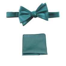 Load image into Gallery viewer, Selftie Bow Tie and Pocket Square Handkerchief Set - Tuxgear