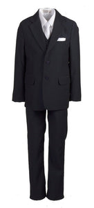 Slim Fit Five Piece Communion Suit With White Tie & Hankie - Tuxgear