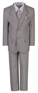 Standard Fit Boys 6 Piece Suit with Neck Tie And Pocketsquare - Tuxgear