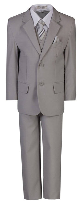 Standard Fit Boys 6 Piece Suit with Neck Tie And Pocketsquare - Tuxgear