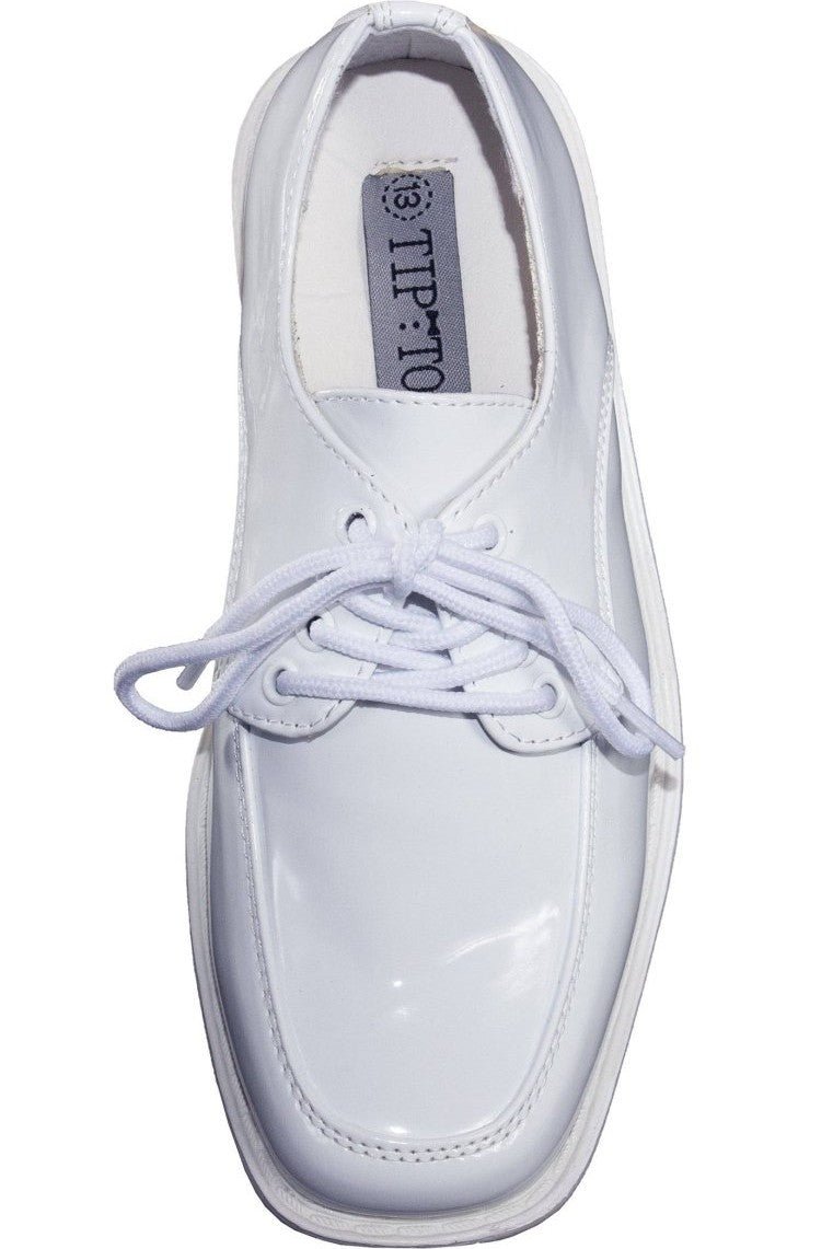 Tuxgear Boys Square Toe Patent Leather Shiny Tuxedo Shoes Communion and Weddings - Tuxgear
