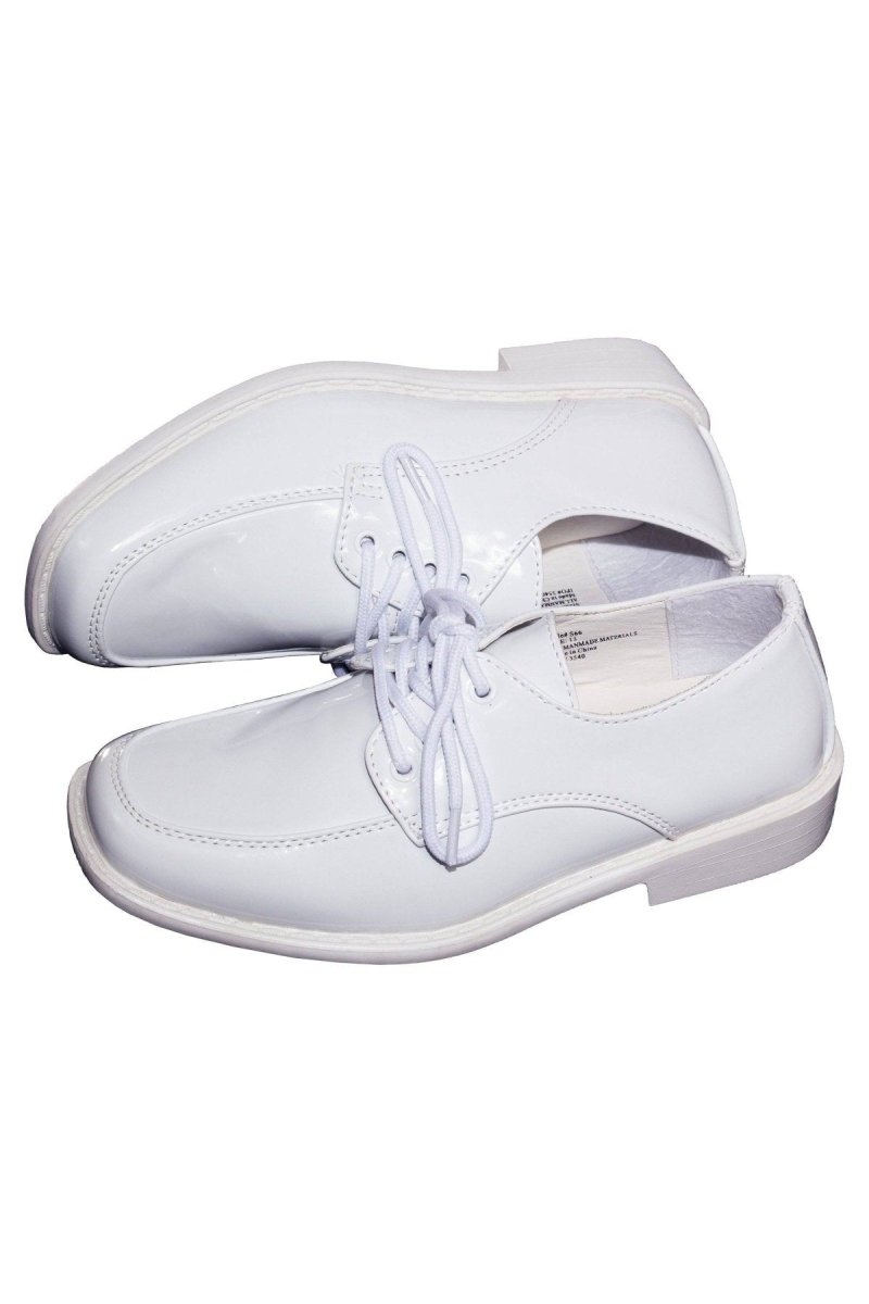 Tuxgear Boys Square Toe Patent Leather Shiny Tuxedo Shoes Communion and Weddings - Tuxgear