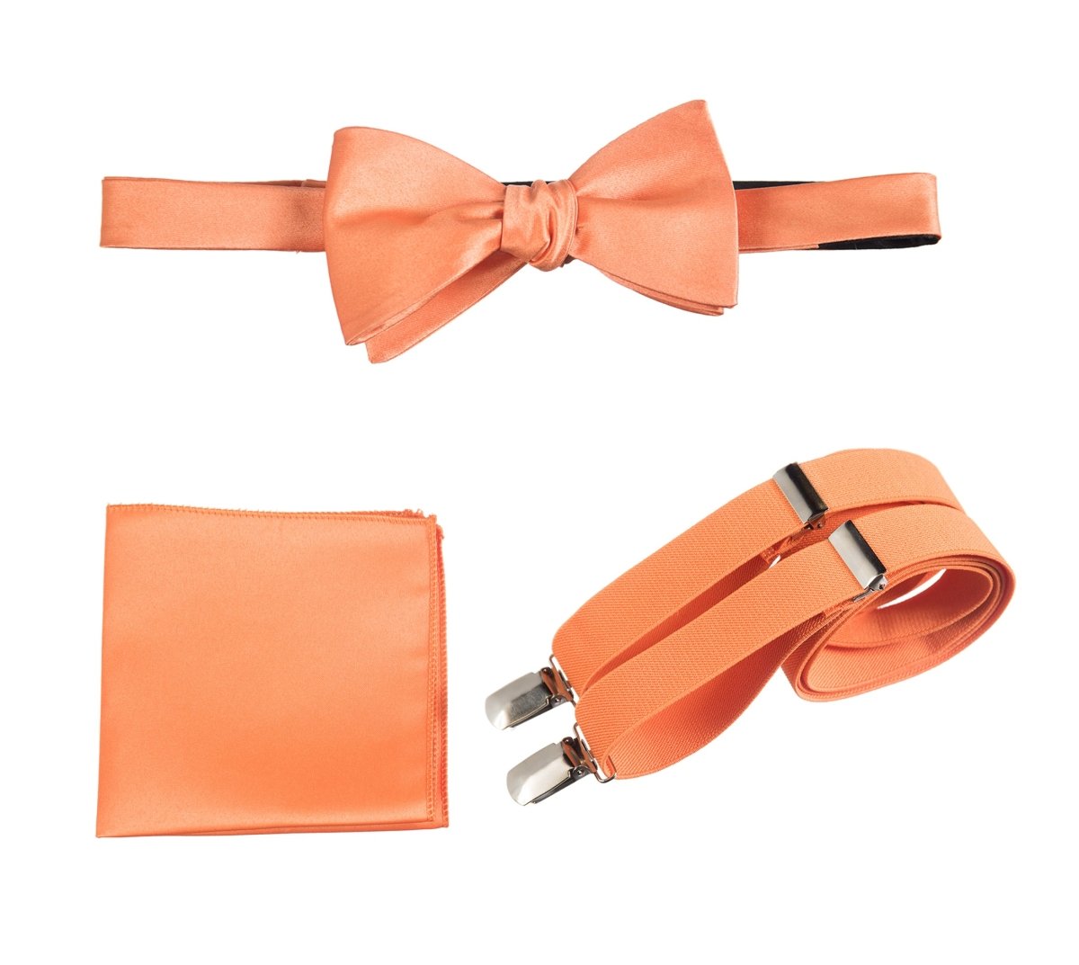 Tuxgear Inc | Men's & Boys Matching Set: Bow Tie, Suspenders & Pocket Square - Tuxgear